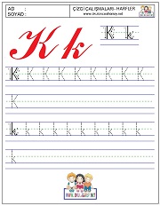 l harfi çizgi çalışması